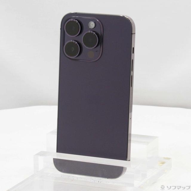 (中古)Apple iPhone14 Pro 128GB ディープパープル MQ0F3J/A SIMフリー(251-ud)