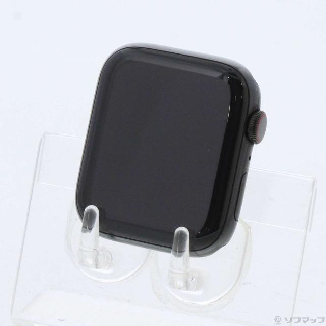 (中古)Apple Apple Watch Series 5 GPS + Cellular 44mm スペースブラックステンレススチールケース バンド無し(262-ud)
