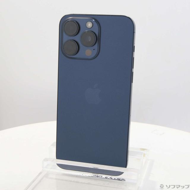 中古)Apple iPhone15 Pro Max 256GB ブルーチタニウム MU6T3J/A SIM 