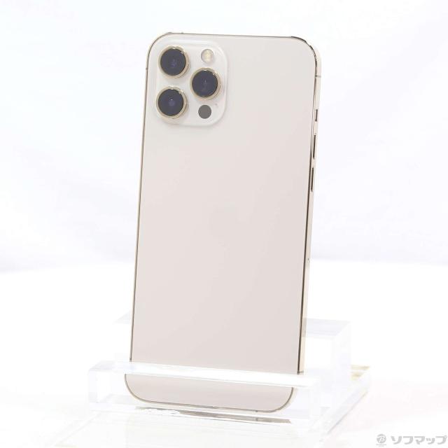 (中古)Apple iPhone12 Pro Max 256GB ゴールド MGD13J/A SIMフリー(368-ud)