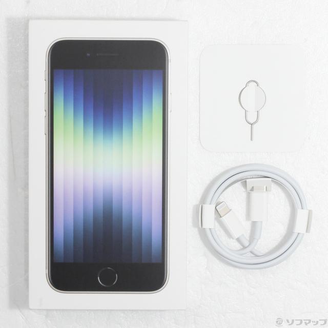(中古)Apple iPhone SE 第3世代 256GB スターライト MMYK3J/A SIMフリー(371-ud)_4