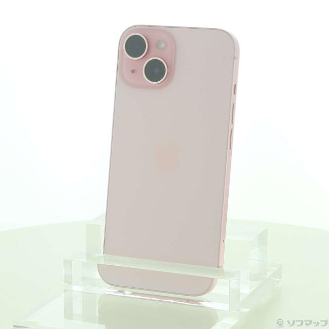 中古)Apple iPhone15 128GB ピンク MTMJ3J/A SIMフリー(262-ud) 携帯