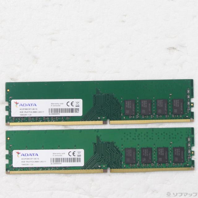 (中古)288P PC4-21300 DDR4-2666 16GB 8GB×2枚組(377-ud)