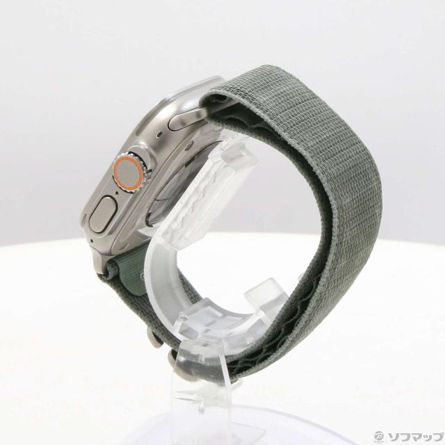 (中古)Apple Apple Watch Ultra GPS + Cellular 49mm チタニウムケース グリーンアルパインループ(377-ud)_1