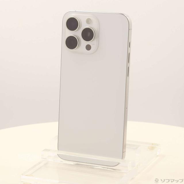 (中古)Apple iPhone15 Pro Max 256GB ホワイトチタニウム MU6Q3J/A SIMフリー(297-ud)