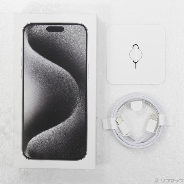 (中古)Apple iPhone15 Pro Max 256GB ホワイトチタニウム MU6Q3J/A SIMフリー(297-ud)