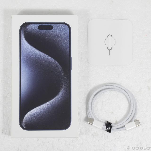 中古)Apple iPhone15 Pro 256GB ブルーチタニウム MTUG3J/A SIMフリー