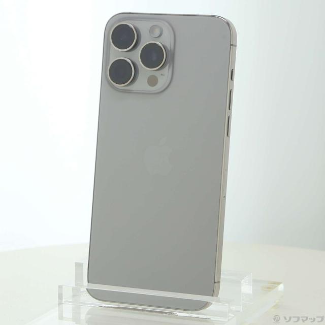 (中古)Apple iPhone15 Pro Max 256GB ナチュラルチタニウム MU6R3J/A SIMフリー(349-ud)
