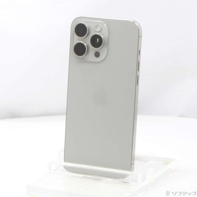 (中古)Apple iPhone15 Pro Max 256GB ナチュラルチタニウム MU6R3J/A SIMフリー(348-ud)