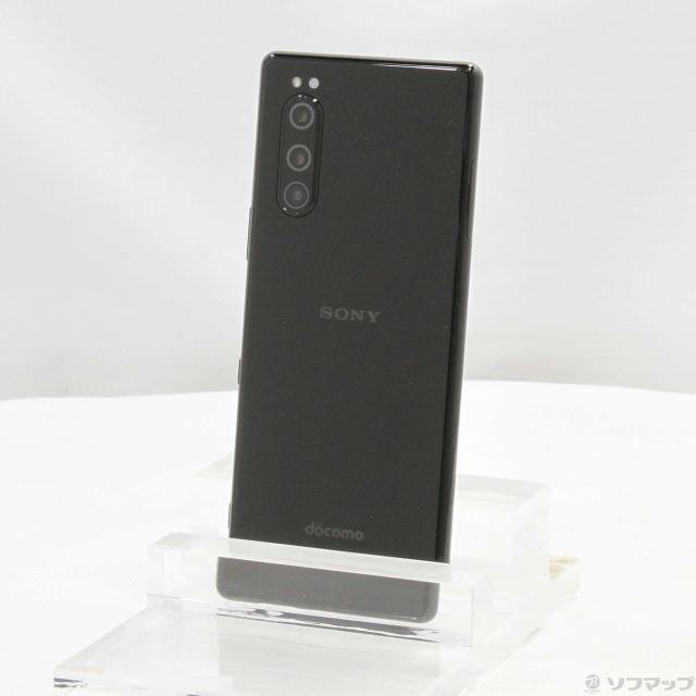 (中古)SONY Xperia 5 64GB ブラック SO-01M docomoロック解除SIMフリー(344-ud)