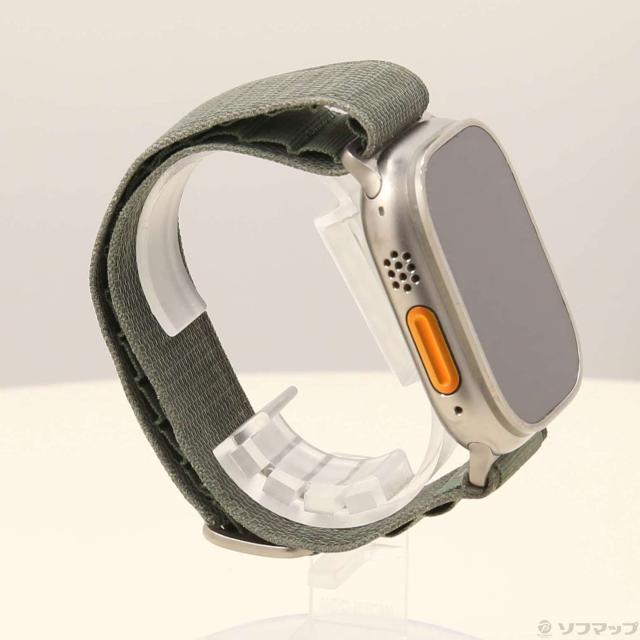 (中古)Apple Apple Watch Ultra GPS + Cellular 49mm チタニウムケース グリーンアルパインループ(258-ud)_3