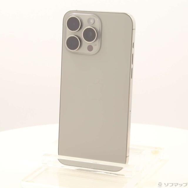 (中古)Apple iPhone15 Pro Max 256GB ナチュラルチタニウム MU6R3J/A SIMフリー(276-ud)
