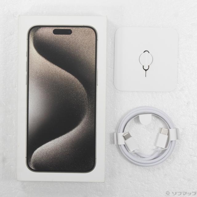 (中古)Apple iPhone15 Pro Max 256GB ナチュラルチタニウム MU6R3J/A SIMフリー(276-ud)