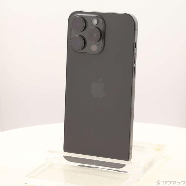 (中古)Apple iPhone15 Pro Max 256GB ブラックチタニウム MU6P3J/A SIMフリー(269-ud)