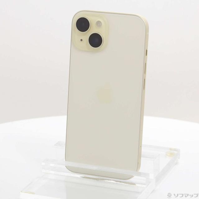 中古)Apple iPhone15 256GB イエロー MTMQ3J/A SIMフリー(344-ud 