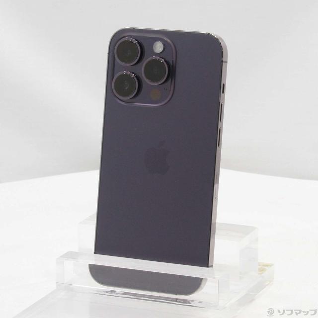 (中古)Apple iPhone14 Pro 256GB ディープパープル MQ1E3J/A SIMフリー(262-ud)