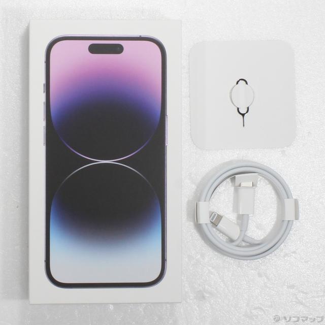 (中古)Apple iPhone14 Pro 256GB ディープパープル MQ1E3J/A SIMフリー(262-ud)_4