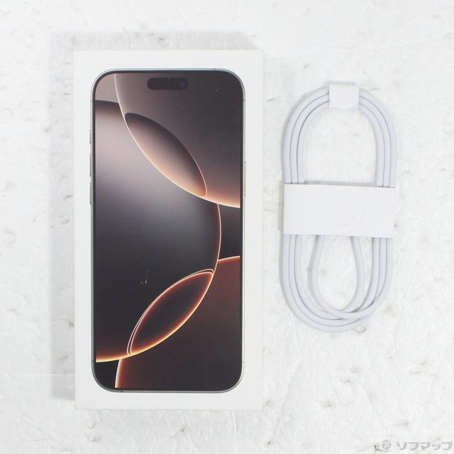 (中古)Apple iPhone16 Pro Max 512GB デザートチタニウム MYWN3J/A SIMフリー(251-ud)