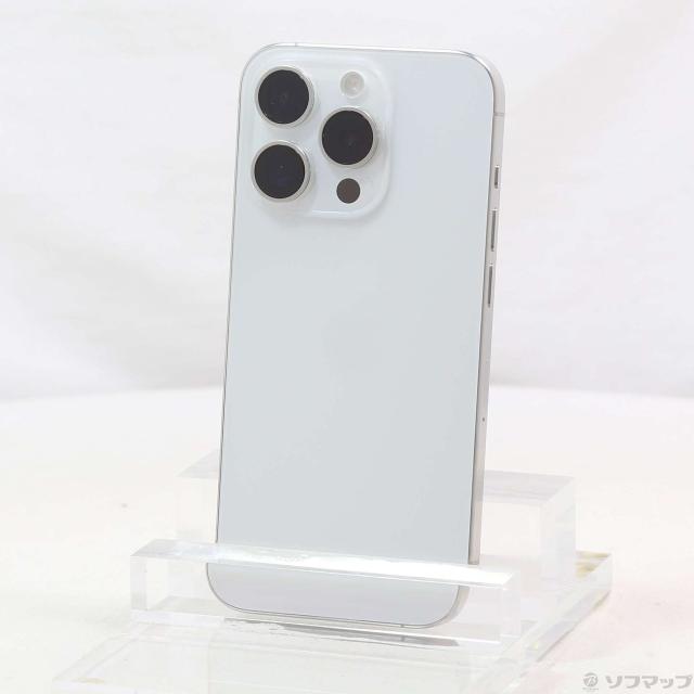 (中古)Apple iPhone15 Pro 256GB ホワイトチタニウム MTUD3J/A SIMフリー(269-ud)