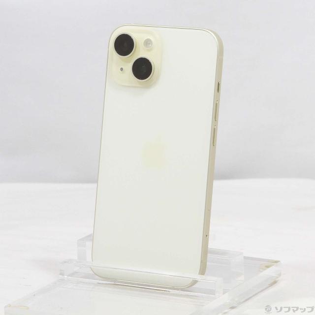 中古)Apple iPhone15 128GB イエロー MTMK3J/A SIMフリー(198-ud) 携帯
