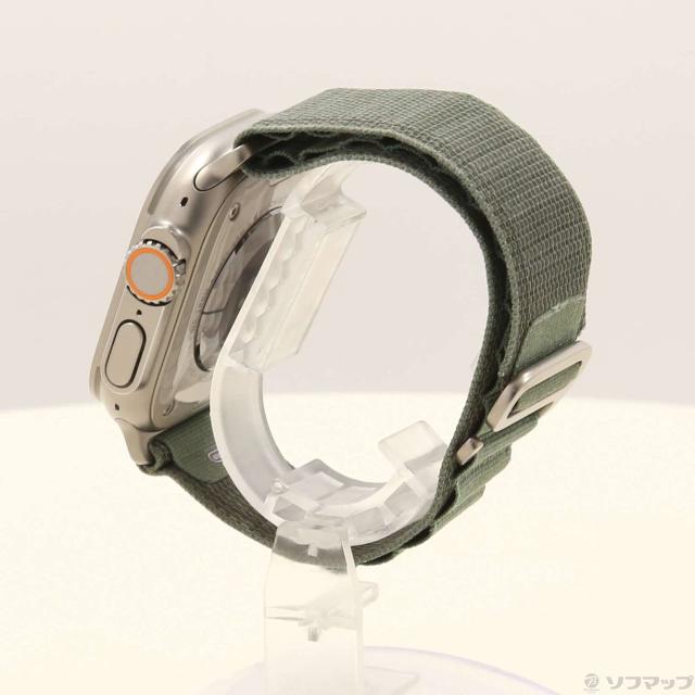 (中古)Apple Apple Watch Ultra GPS + Cellular 49mm チタニウムケース グリーンアルパインループ(377-ud)_1