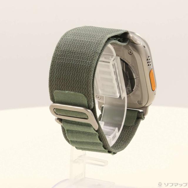(中古)Apple Apple Watch Ultra GPS + Cellular 49mm チタニウムケース グリーンアルパインループ(377-ud)_2