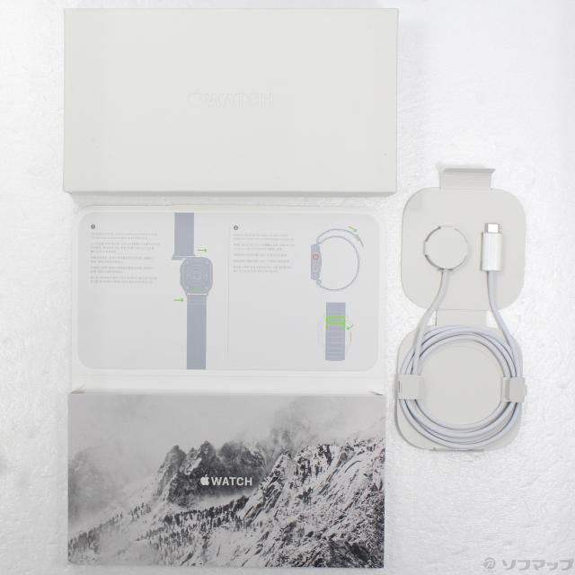 (中古)Apple Apple Watch Ultra GPS + Cellular 49mm チタニウムケース グリーンアルパインループ(377-ud)_4