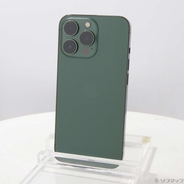 (中古)Apple iPhone13 Pro 128GB アルパイングリーン MNDX3J/A SIMフリー(348-ud)