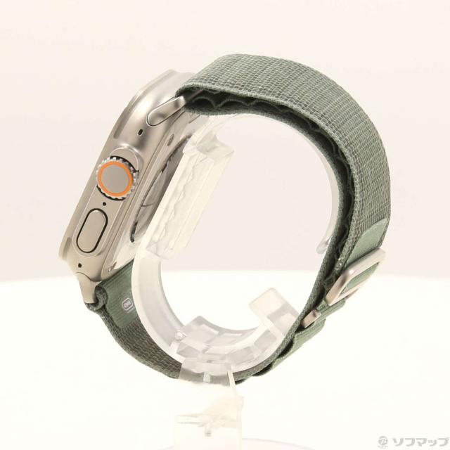 (中古)Apple Apple Watch Ultra GPS + Cellular 49mm チタニウムケース グリーンアルパインループ(349-ud)_1