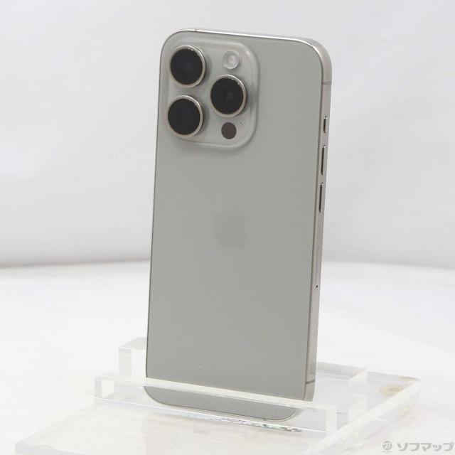 (中古)Apple iPhone15 Pro 256GB ナチュラルチタニウム MTUF3J/A SIMフリー(377-ud)