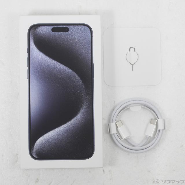 (中古)Apple iPhone15 Pro Max 256GB ブルーチタニウム MU6T3J/A SIMフリー(368-ud)