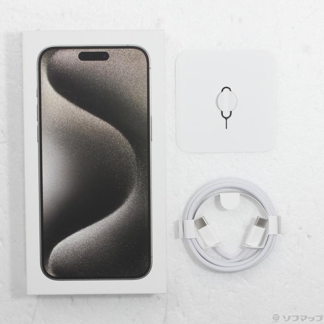 (中古)Apple iPhone15 Pro Max 256GB ナチュラルチタニウム MU6R3J/A SIMフリー(295-ud)