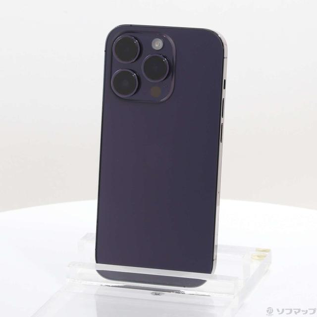 (中古)Apple iPhone14 Pro 128GB ディープパープル NQ0F3J/A SIMフリー(371-ud)