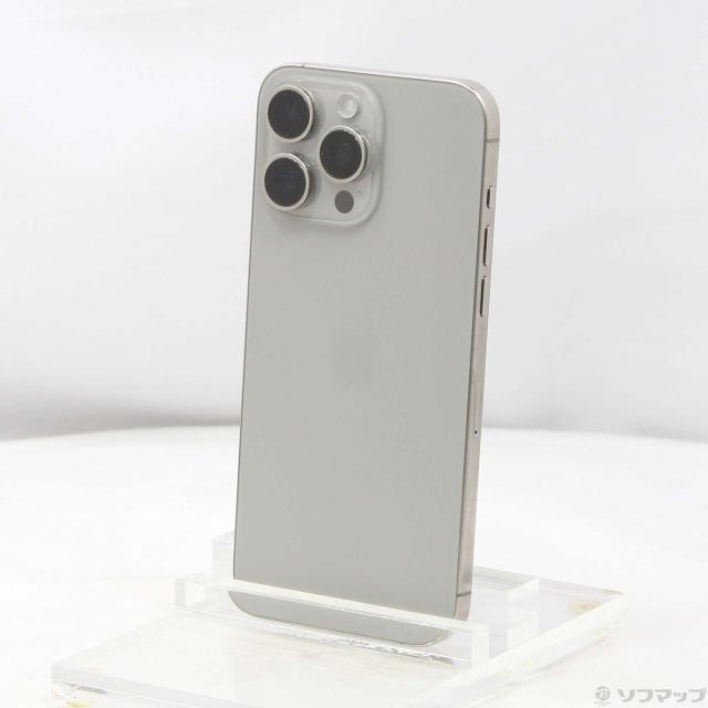 (中古)Apple iPhone15 Pro Max 256GB ナチュラルチタニウム MU6R3J/A SIMフリー(251-ud)