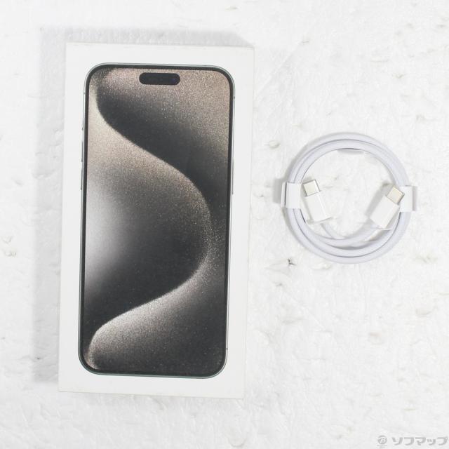 (中古)Apple iPhone15 Pro Max 256GB ナチュラルチタニウム MU6R3J/A SIMフリー(251-ud)