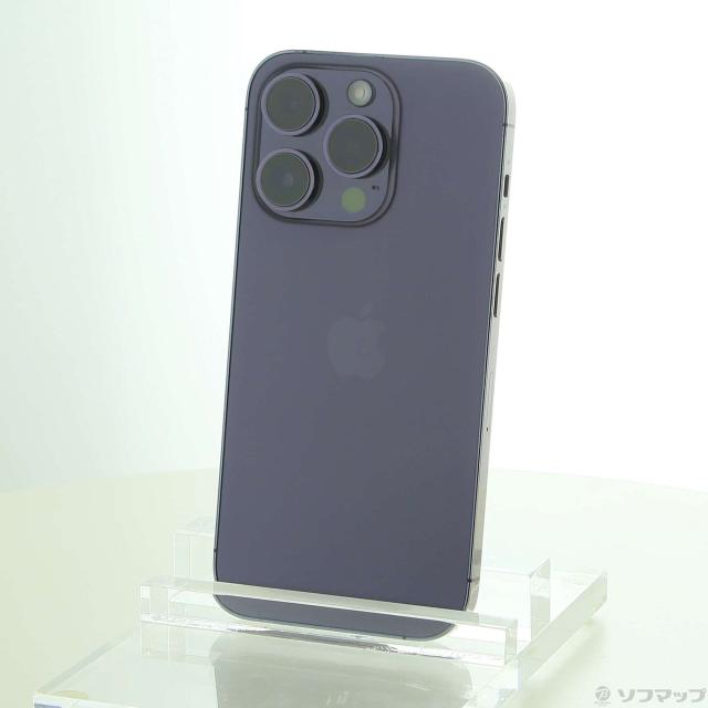 (中古)Apple iPhone14 Pro 128GB ディープパープル MQ0F3J/A SIMフリー(247-ud)