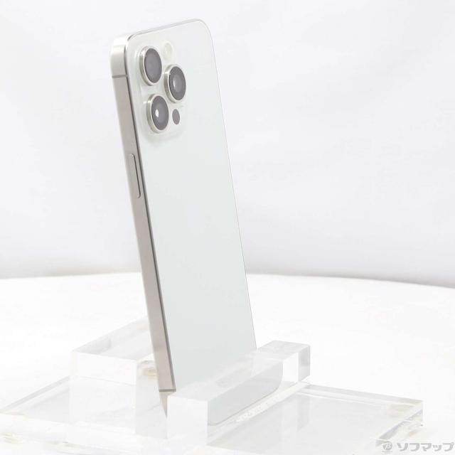 (中古)Apple iPhone15 Pro Max 256GB ホワイトチタニウム MU6Q3J/A SIMフリー(276-ud)