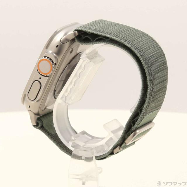 (中古)Apple Apple Watch Ultra GPS + Cellular 49mm チタニウムケース グリーンアルパインループ(377-ud)_1