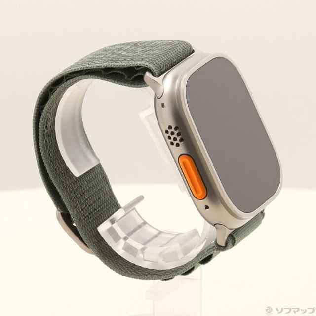 (中古)Apple Apple Watch Ultra GPS + Cellular 49mm チタニウムケース グリーンアルパインループ(377-ud)_3