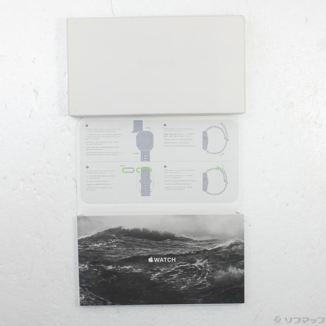 (中古)Apple Apple Watch Ultra GPS + Cellular 49mm チタニウムケース ミッドナイトオーシャンバンド(196-ud)_4