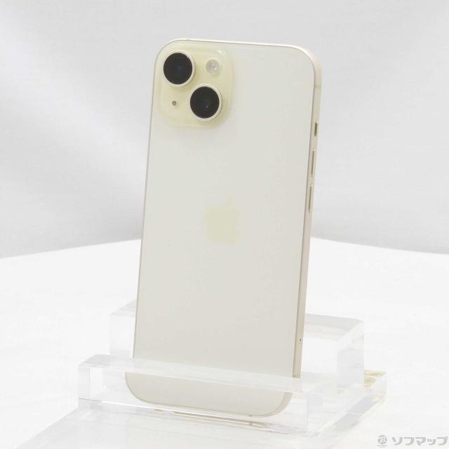 中古】Apple 国内版 【SIMフリー】 iPhone 15 128GB イエロー MTMK3J/A