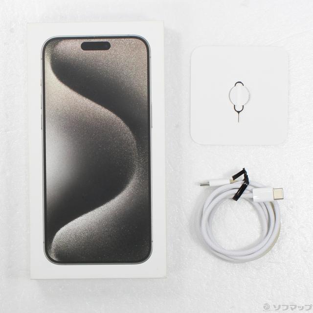 (中古)Apple iPhone15 Pro Max 256GB ナチュラルチタニウム MU6R3J/A SIMフリー(348-ud)