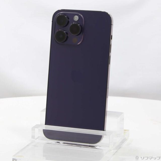 (中古)Apple iPhone14 Pro Max 256GB ディープパープル MQ9E3J/A SIMフリー(262-ud)