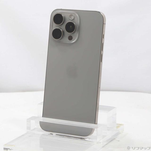 (中古)Apple iPhone15 Pro Max 256GB ナチュラルチタニウム MU6R3J/A SIMフリー(295-ud)