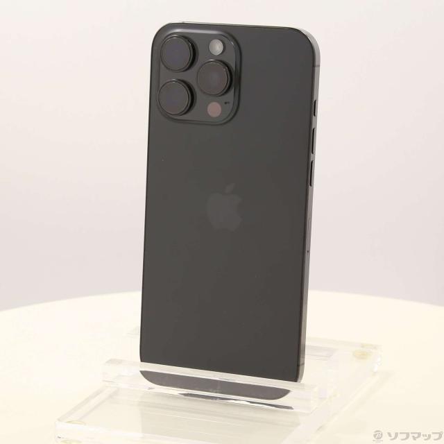 (中古)Apple iPhone16 Pro Max 256GB ブラックチタニウム MYWG3J/A SIMフリー(258-ud)