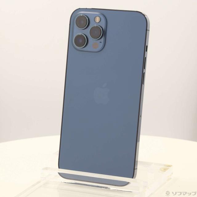 (中古)Apple iPhone12 Pro Max 256GB パシフィックブルー MGD23J/A SIMフリー(295-ud)