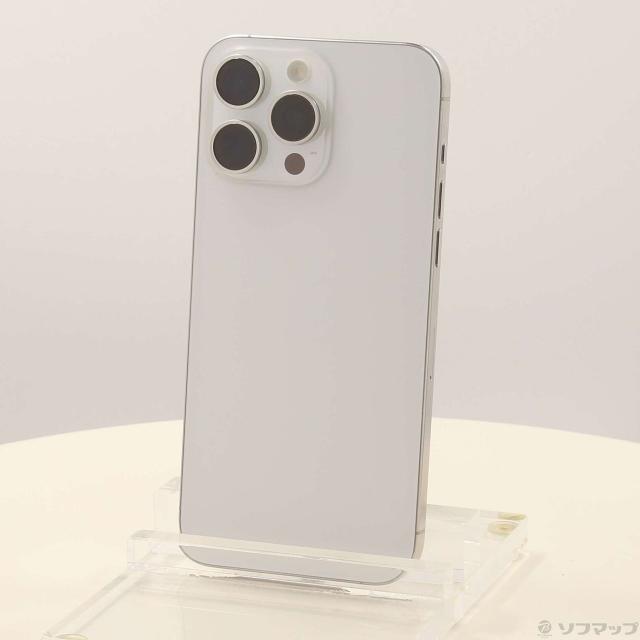 (中古)Apple iPhone15 Pro Max 256GB ホワイトチタニウム MU6Q3J/A SIMフリー(297-ud)