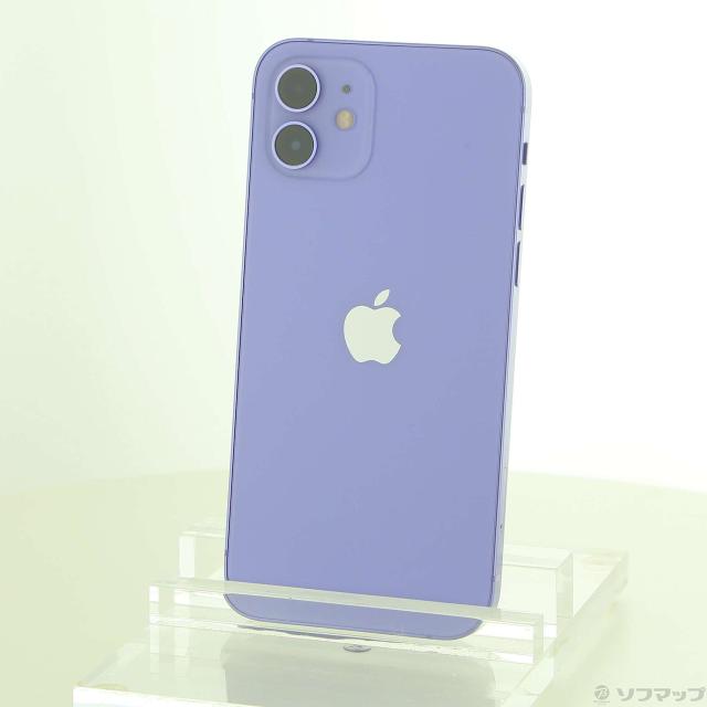 中古)Apple iPhone12 64GB パープル MJNH3J/A SIMフリー(368-ud