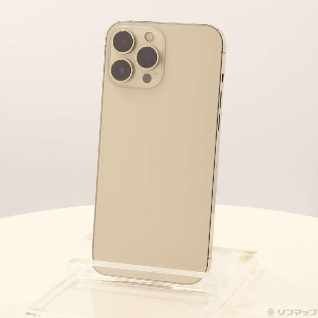 (中古)Apple iPhone13 Pro Max 256GB ゴールド MLJA3J/A SIMフリー(348-ud)