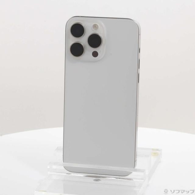 (中古)Apple iPhone15 Pro Max 256GB ホワイトチタニウム MU6Q3J/A SIMフリー(348-ud)